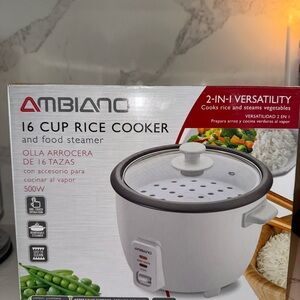 Ambiano 16 Cup Rice Cooker and Food Steamer